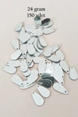 Oya Abiye Bileklik Kolye Pleksi Metalik Plastik Pul Gümüş Renk 24 gram 150 adet - BNC591 thumbnail 1
