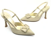 Feles V Toka Detaylı Arkası Açık Stiletto Kadın Topuklu Ayakkabı thumbnail 13