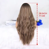 Kahverengi Kumral Ombreli Balköpüğü Işıltılı Tül Peruk thumbnail 5