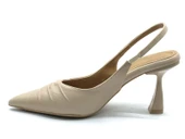 Feles Kırışık Detaylı Arkası Açık Stiletto Kadın Topuklu Ayakkabı - 7