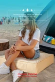 Moda Home Bedding Sıvı Geçirmez Minder | Dekoratif,Balkon, Bahçe, Plaj, Kamp, Havuz ve Palet Minderi(Kare B) - 7