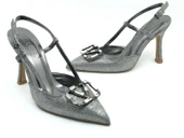 Feles V Toka Detaylı Arkası Açık Stiletto Kadın Topuklu Ayakkabı thumbnail 6