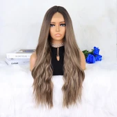 Kahverengi Kumral Ombreli Balköpüğü Işıltılı Tül Peruk thumbnail 1