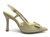 Feles V Toka Detaylı Arkası Açık Stiletto Kadın Topuklu Ayakkabı thumbnail 19