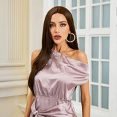 Açık Kahverengi Tül Peruk thumbnail 3