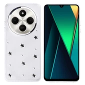 Xiaomi Redmi 14C 4G Kılıf Airbag Tasarımlı Simli Şeffaf Zore Kutup Kapak - 4