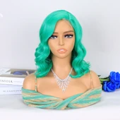Açık Yeşil Yan Tül Peruk thumbnail 1