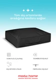 Moda Home Bedding Sıvı Geçirmez Minder | Dekoratif,Balkon, Bahçe, Plaj, Kamp, Havuz ve Palet Minderi(Kare Siyah) - 2