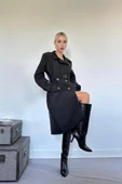 Siyah Kapitone Trençkot - 1
