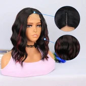 Siyah Kızıl Işıltılı Tül Peruk thumbnail 4