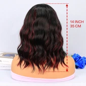 Siyah Kızıl Işıltılı Tül Peruk thumbnail 5