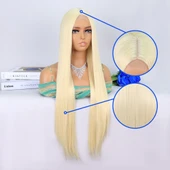 Platin Sarısı Ekstra Uzun Tül Peruk thumbnail 4