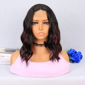 Siyah Kızıl Işıltılı Tül Peruk thumbnail 1