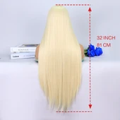 Platin Sarısı Ekstra Uzun Tül Peruk thumbnail 5