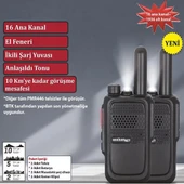 ASELSAN PM-580 PMR ŞARJ DAHİL İKİLİ EL TELSİZİ (10 KM)(16 KANAL + 121 ALT KANAL) - 2