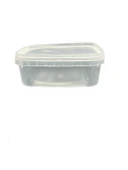 400ml şeffaf  plastik oval kutu, 24 adet, oval kutu, gıda kutusu, saklama kabı, tahin kutusu, pekmez kutusu, bal kutusu - 1