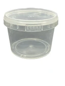 500ml şeffaf plastik yuvarlak kova, 24 adet, gıda kutusu, tahin kutusu, pekmez kutusu, plastik bidon, bal kavanozu, plastik kovaz - 1