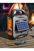 ULTRATEKNO KTF-1769 Mikrofon LED Ampul ve Fenerli Bluetooth Hoparlör Güneş Panelli Powerbank Kamp Hoparlörü - 1