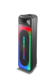 ULTRATEKNO 8"x2 45 WATT Taşınabilir RGB Bluetooth Hoparlör Karaoke Party Box + Kablosuz Mikrofon - 4