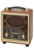 ULTRATEKNO M-2027BT Gerçek Ahşap Eskitme Kaplama Radyo Fm Am Sw USB Tf Aux Destekli Bluetooth Hoparlör - 7