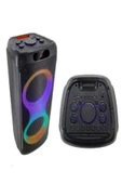 ULTRATEKNO BTS-1829 100W Karaoke Ses Sistemi 2x10 inç RGB Efektli Party Box Mikrofonlu Bluetooth Hoparlör - 4