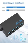 ULTRATEKNO USB Type C Hub 4 Port 3.0 USB Çoklayıcı Type-C USB 3.0 Çoklayıcı - 6