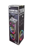 ULTRATEKNO BTS-1708 200W Karaoke Ses Sistemi 2x10 inç RGB Efektli Party Box Mikrofonlu Bluetooth Hoparlör - 4