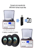 ULTRATEKNO Hepsi Bir Arada elektrikli Vintage Plak Çalar CD Çalar Kaset USB Bluetooth Tf Aux Kumandalı Pikap - 8