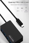 ULTRATEKNO USB Type C Hub 4 Port 3.0 USB Çoklayıcı Type-C USB 3.0 Çoklayıcı - 7