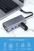 ULTRATEKNO 11 in 1 Type-c To Usb Hub Port Uyumlu Adaptör Hdmı 4x Usb Lan Vga Sd Card Çevirici Çoklayıcı - 2