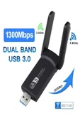 ULTRATEKNO Wi-Fi Adaptörü 802.11ac 1300Mbps Wireless Dual Band USB Adaptör 3.0 Wifi 5 Çift Anten - 8