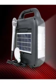 ULTRATEKNO KTF-1769 Mikrofon LED Ampul ve Fenerli Bluetooth Hoparlör Güneş Panelli Powerbank Kamp Hoparlörü - 3