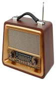 ULTRATEKNO R-2066BT Nostaljik Radyo Gerçek Ahşap Eskitme Bluetooth Hoparlör Mp3 Çalar Müzik Kutusu - 4