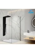 Flow Yapı Victoria Siyah Premium Masajlı Duş Paneli - Dikey Jakuzi - Robot Duş - El Duşu - Lüx Duş - 2