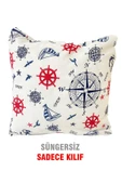 Vip Home Concept Market Ürünleri  Kırlent Yastık Dolgulu Fermuarlı Vip Yastık 2 Adet-43x43 Cm(marin) - 2