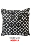 Vip Home Concept Market Ürünleri  Kırlent Yastık Dolgulu Fermuarlı Vip Yastık 1 Adet-43x43 Cm(karaçatı) - 1