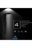 Flow Yapı Victoria Siyah Premium Masajlı Duş Paneli - Dikey Jakuzi - Robot Duş - El Duşu - Lüx Duş - 5