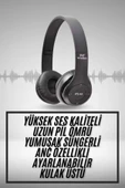 Kulak Üstü Bluetooth Kulaklık Yüksek Ses Kaliteli Ayarlanabilir thumbnail 2