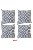 Vip Home Concept Market Ürünleri  Kırlent Yastık Dolgulu Fermuarlı Vip Yastık 4 Adet-43x43 Cm(griçatı) - 1
