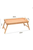 Katlanır Ayaklı Bambu Yatak Keyif Tepsisi (50cm*30cm), Portatif Tepsi - 6