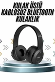 Kulak Üstü Bluetooth Kulaklık Yüksek Ses Kaliteli Ayarlanabilir thumbnail 1