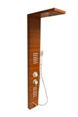 Flow Yapı Victoria Teak Ağacı ( Yatay Desenli ) Masajlı Duş Paneli - 1