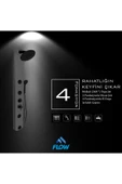 Flow Yapı Stella Metalik Füme Premium Masajlı Duş Paneli - Dikey Jakuzi - Robot Duş - El Duşu - Lüx Duş - 4