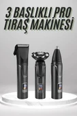 Dijital Göstergeli 3 Başlıklı Tıraş Makinesi Islak Kuru Lazer Öncesi Günlük - 1