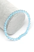 Topaz Doğal Taş Bileklik 5 mm Fasetli Küre Kesim - 1