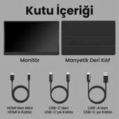 Raxius RXM6144 15.6" FHD 5ms144Hz Type-C Telefon&Oyun Konsolu Uyumlu Metal Kasa Taşınabilir Monitör - 4