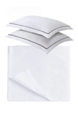 Güpür Detaylı Çift Kişilik Beyaz Çarşaf 2 Yastık Kılıfı 240x260cm - 1