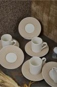 Farika Porselen Petek 12 Parça 6 Kişilik Porselen Kahve Fincanı Takımı - 2