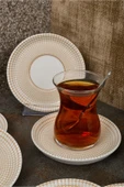 Farika Porselen Petek 6'lı Porselen Çay Tabağı Seti - 3