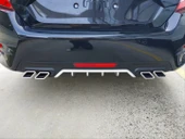 CIVIC FC5 2016-2021 IÇIN UYUMLU DIFUZOR KARE EGZOZ SILVER thumbnail 3